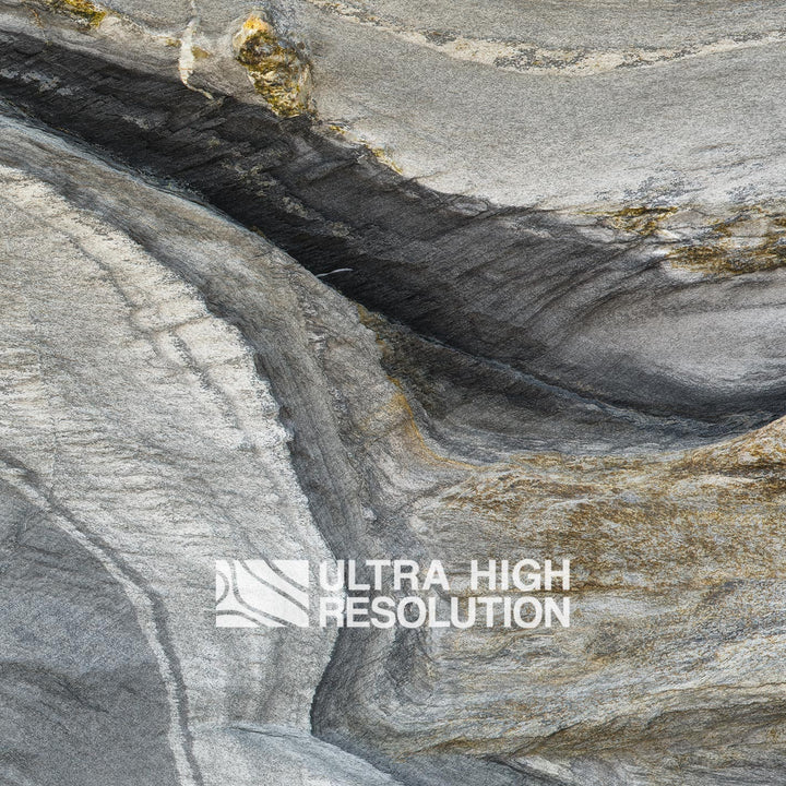 Mid Grey Folded Banded Rock Texture (271cm x 203cm)