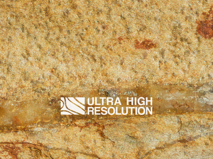Ochre Iron-Stained Fractured Rock Texture (271cm x 203cm)