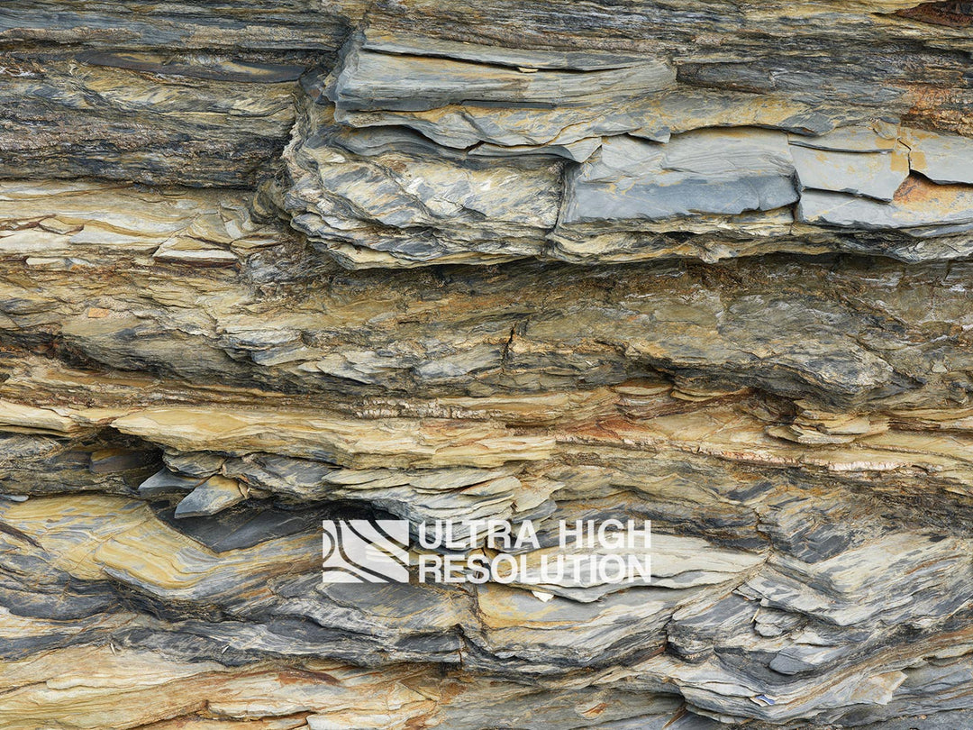 Ochre Laminated Cliff Rock Texture (271cm x 203cm)