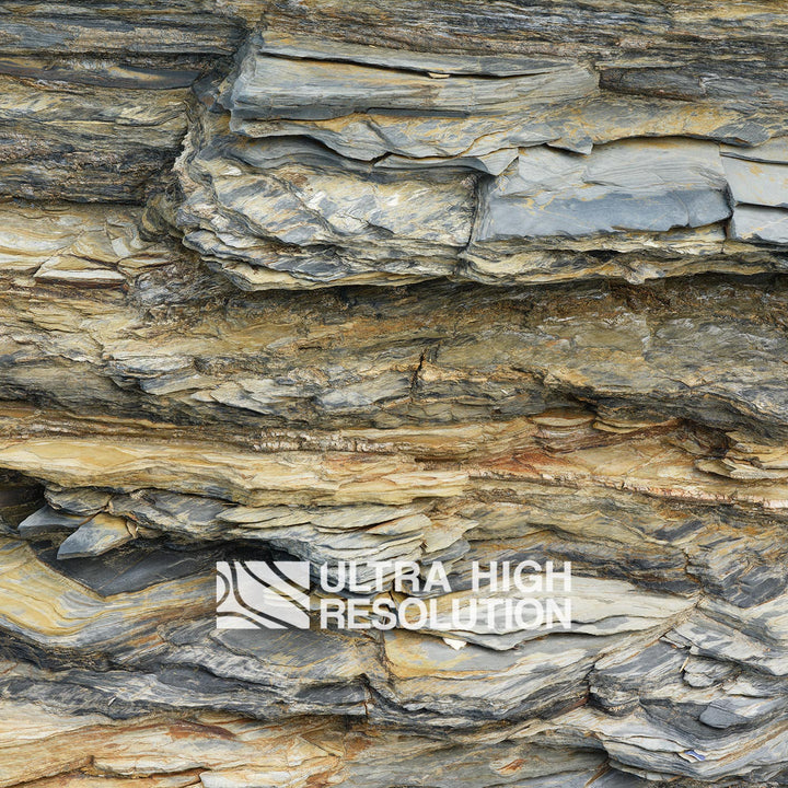 Ochre Laminated Cliff Rock Texture (271cm x 203cm)