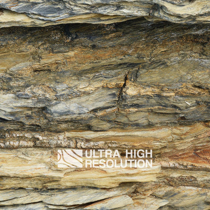 Ochre Laminated Cliff Rock Texture (271cm x 203cm)