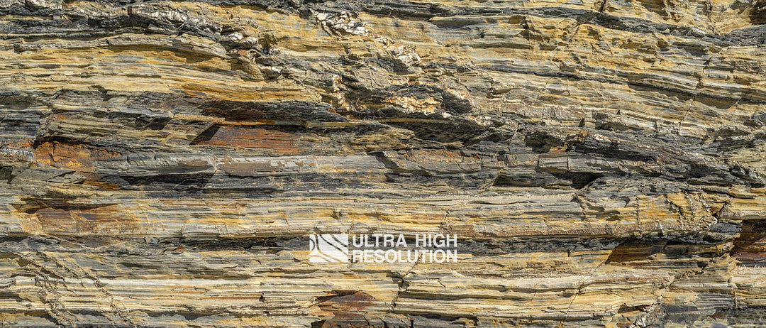 Pale Yellow Sedimentary Rock Strata Texture (343cm x 147cm)