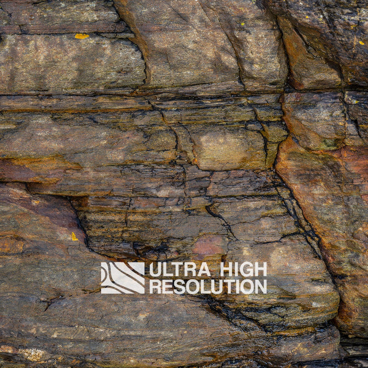 Sedimentary Rock Texture with Yellow Lichen (339cm x 145cm)