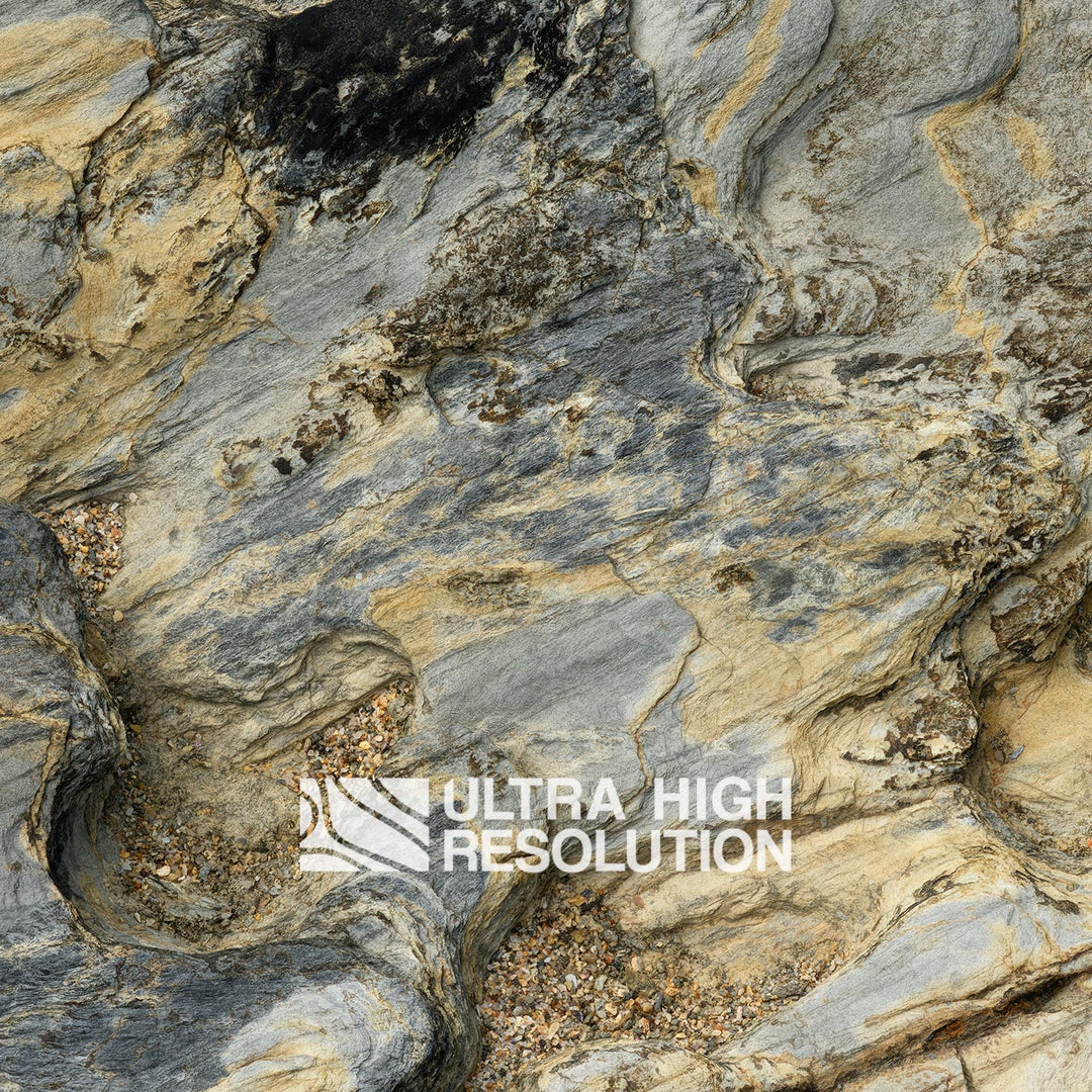 Stone Wave Sculpted Coastal Rock Texture (271cm x 203cm)