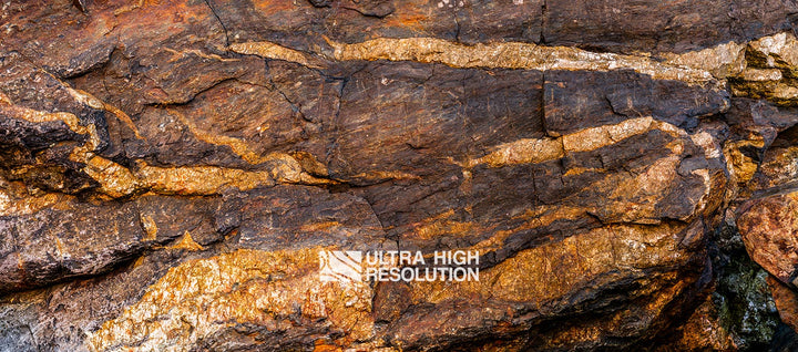 Warm Brown Rock Texture with Orange Mineral Streaks (335cm x 148cm)