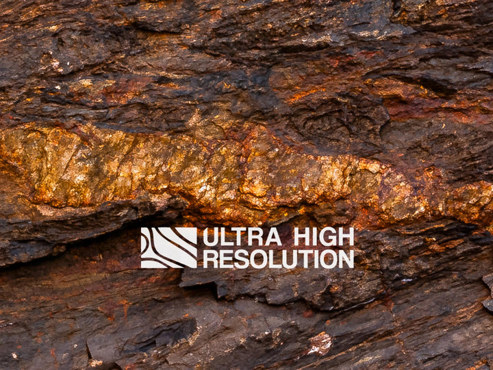 Warm Brown Rock Texture with Orange Mineral Streaks (335cm x 148cm)