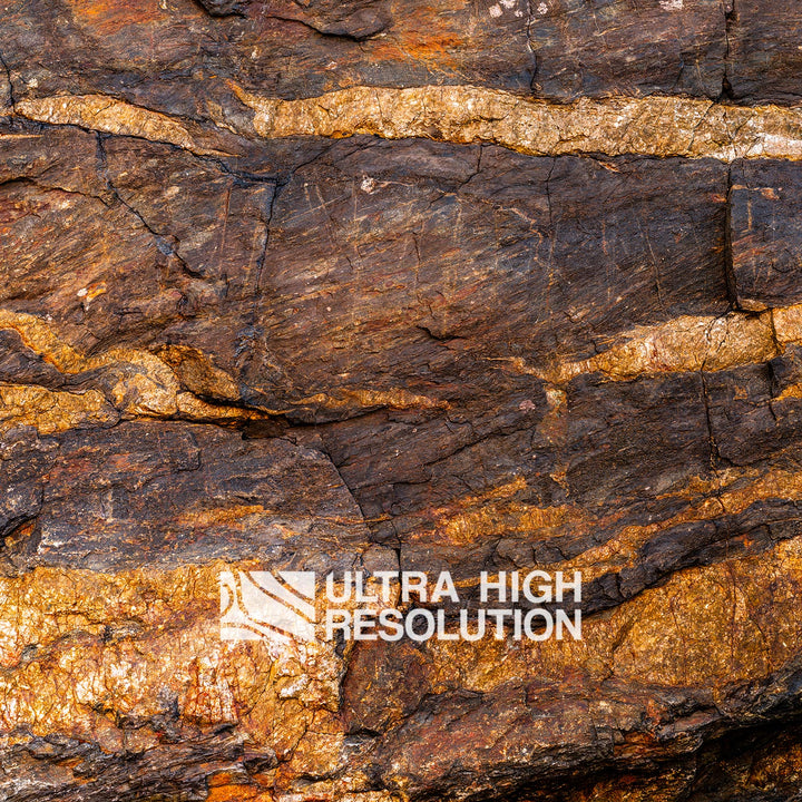 Warm Brown Rock Texture with Orange Mineral Streaks (335cm x 148cm)