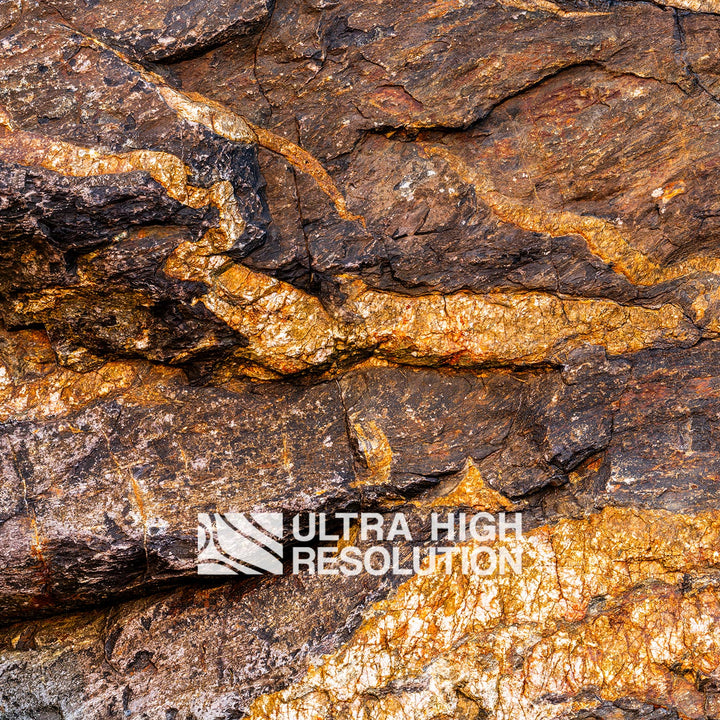 Warm Brown Rock Texture with Orange Mineral Streaks (335cm x 148cm)