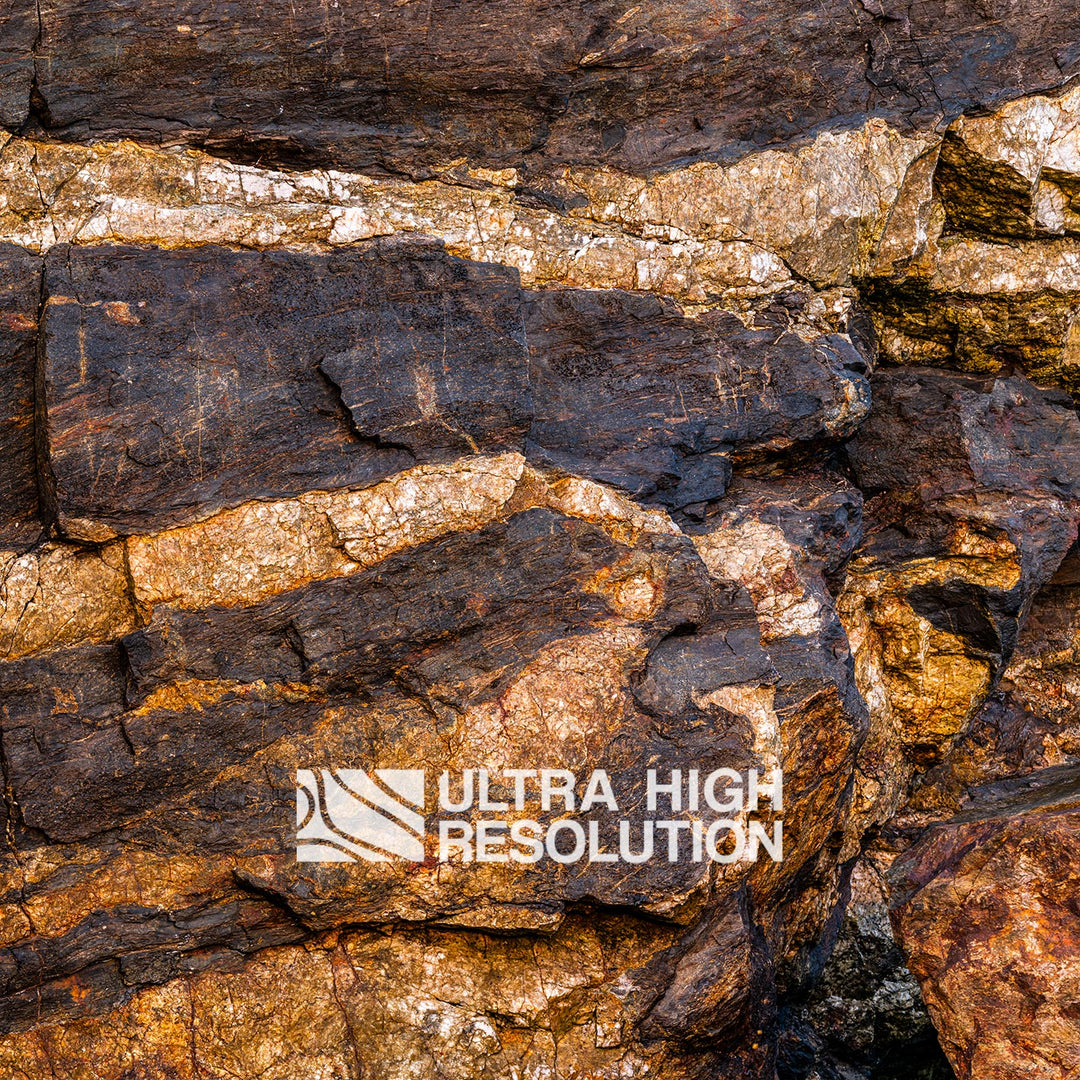Warm Brown Rock Texture with Orange Mineral Streaks (335cm x 148cm)